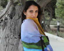 Load image into Gallery viewer, Ziffa Helwa Blue Shawl
