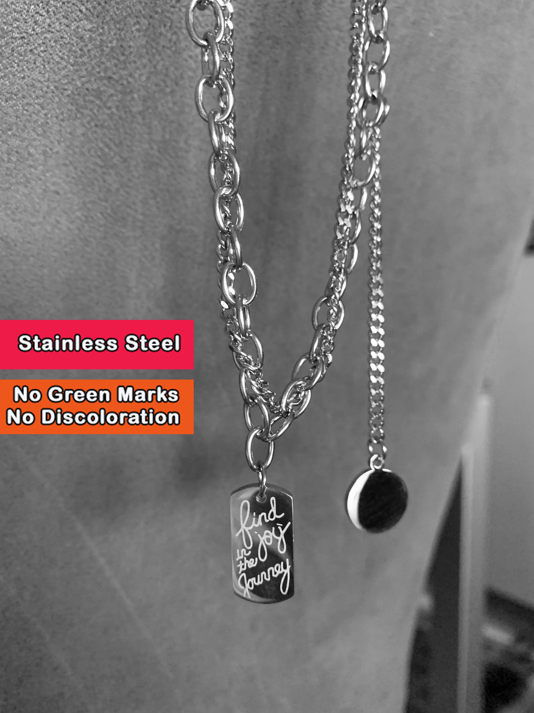 Find Joy S/Steel Silver Necklace
