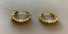 Load image into Gallery viewer, Gold Cube hoops
