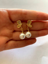 Load image into Gallery viewer, Vintage  Gold Plated Butterfly earrings
