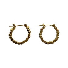Load image into Gallery viewer, Gold Cube hoops
