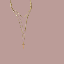 Load image into Gallery viewer, 3 Layer Gold Cross necklace
