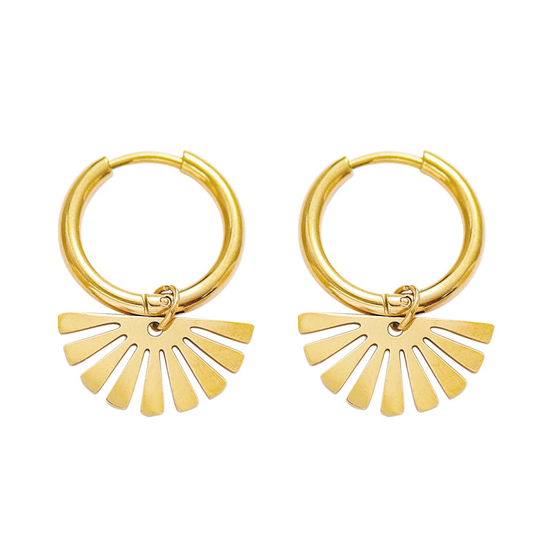Fan Hoop earrings