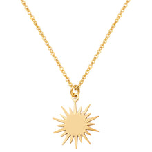 Load image into Gallery viewer, Bright Star you Are S/Steel  Gold Necklace and chain
