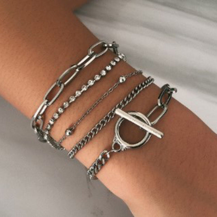 Bracelet chain set Silver