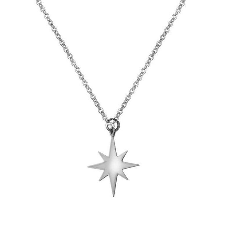 Silver star S/Steel  Pendant & Chain