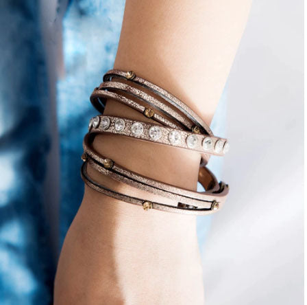PU Leather Wrap around bracelet