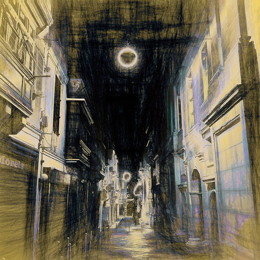 Old Theatre Street by Night - Valletta (Print)