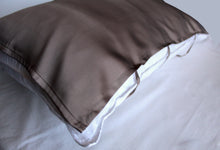 Load image into Gallery viewer, Bold Bronze 100% Silk Travel Pillow Topper
