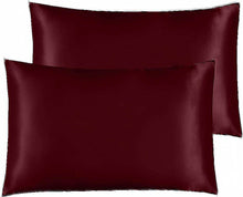 Load image into Gallery viewer, Deep Maroon 100% Silk Pillowcase
