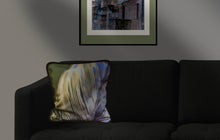 Load image into Gallery viewer, Feather Flux Green  -  Velvet Suede Fabric Cushion Cover

