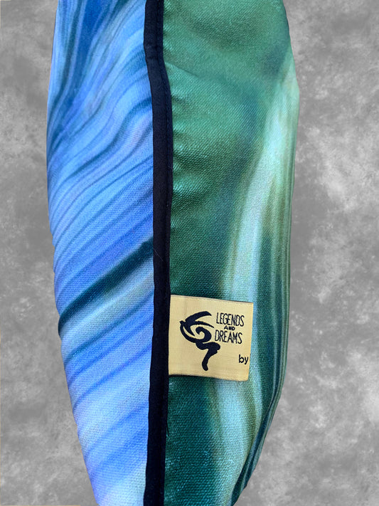 Feather Flux Green  -  Velvet Suede Fabric Cushion Cover