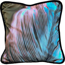 Load image into Gallery viewer, Feather Flux Brown Turquoise Cushion Cover
