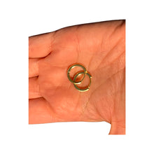 Load image into Gallery viewer, Gold Diamond Sleeper loop earrings
