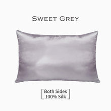 Load image into Gallery viewer, Sweet Grey 100% Silk Pillowcase
