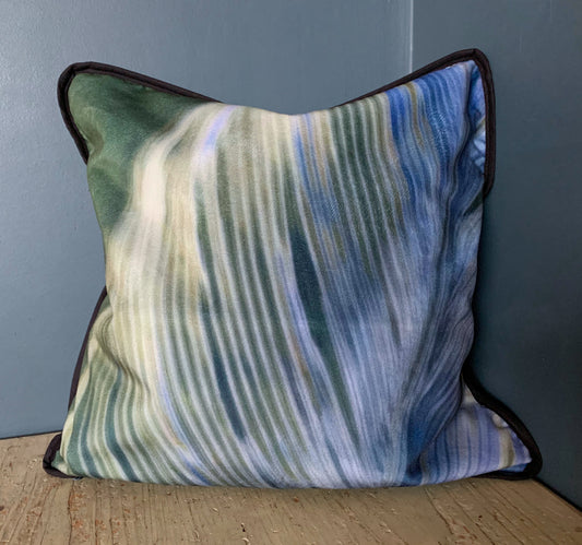 Feather Flux Green  -  Velvet Suede Fabric Cushion Cover