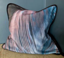 Load image into Gallery viewer, Feather Flux Brown Turquoise Cushion Cover
