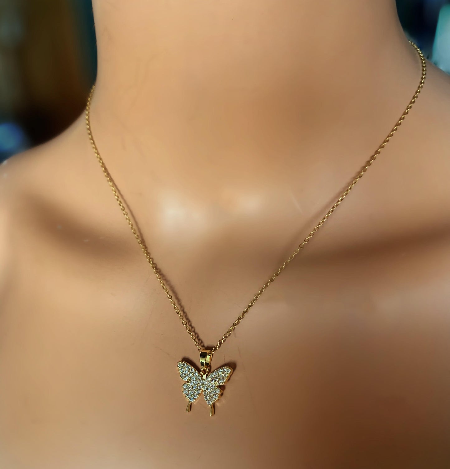 Butterfly Pendant and Chain