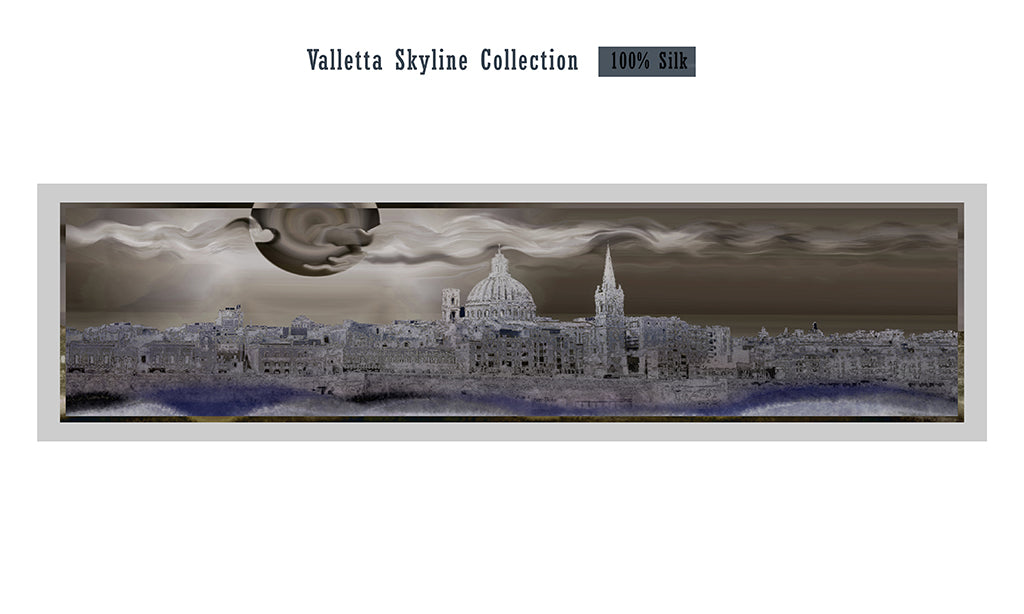 Valletta skyline Ivory & Bronze