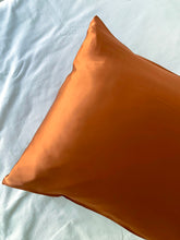 Load image into Gallery viewer, Warm Rust Orange 100% Silk Pillowcase

