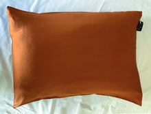 Load image into Gallery viewer, Warm Rust Orange 100% Silk Pillowcase
