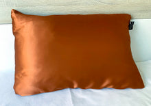 Load image into Gallery viewer, Warm Rust Orange 100% Silk Pillowcase
