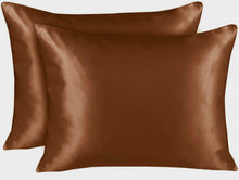 Load image into Gallery viewer, Warm Rust Orange 100% Silk Pillowcase
